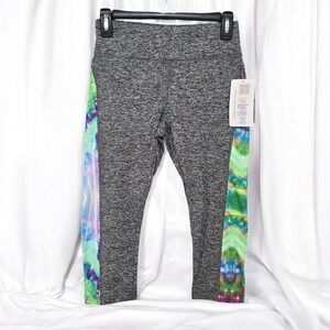 LuLaRoe Athletic Leggings Workout Yoga Pants Heather Gray Rainbow Side Panel SML
